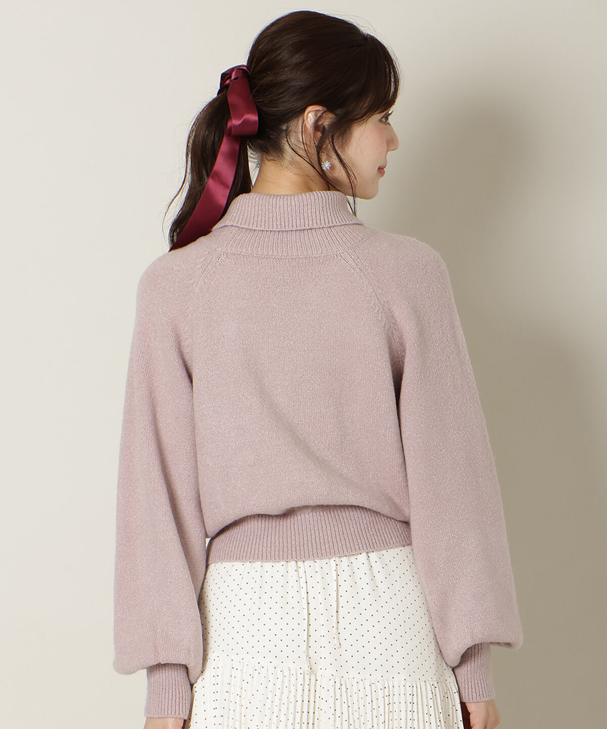 WILLSELECTION「ビジューハイネックニットプルオーバー」|ニット・セーター|