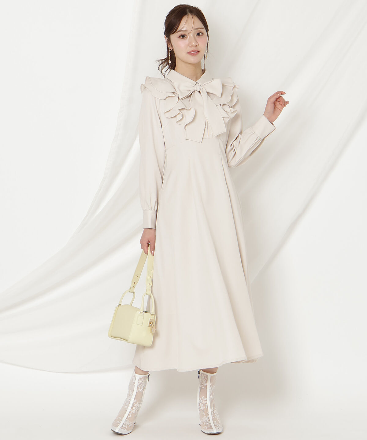 WILLSELECTION「ラッフルリボンタイフレアワンピース」|ワンピース|ﾗｲﾄﾍﾞｰｼﾞｭ