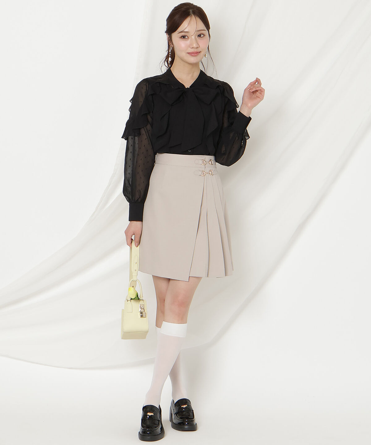 WILLSELECTION「ドビードットフリルブラウス」|シャツ・ブラウス|