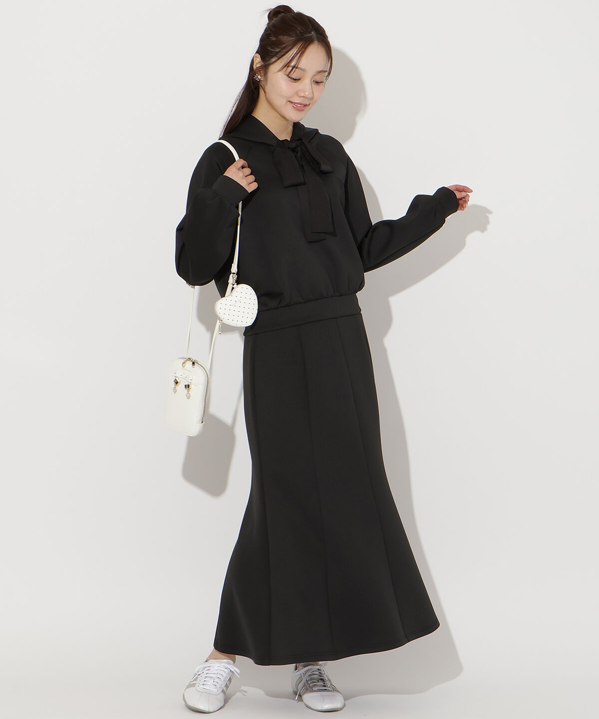 WILLSELECTION「スウェットマーメイドスカート」|フレア|ブラック