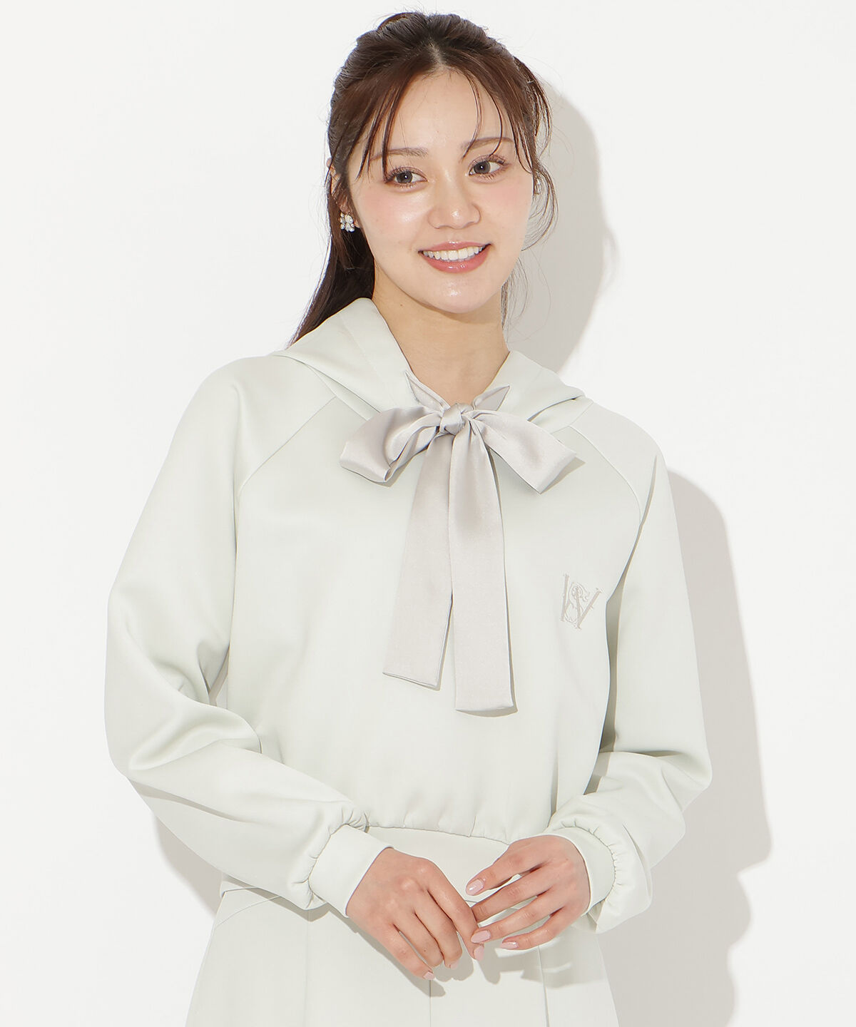 WILLSELECTION「リボンスウェットフーディー」|パーカー|ミント