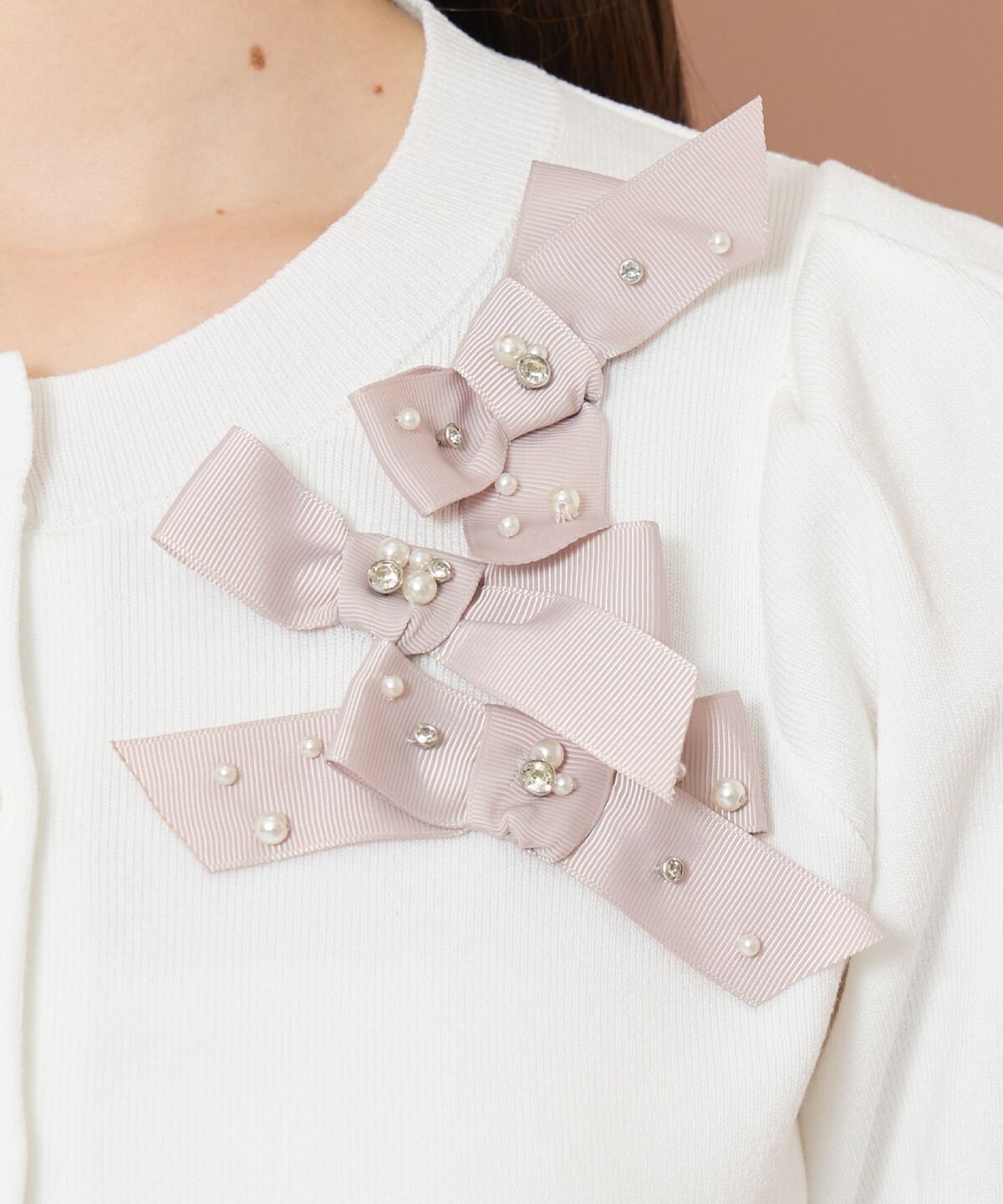 WILLSELECTION「リボンデコレーションカーディガン」|カーディガン|