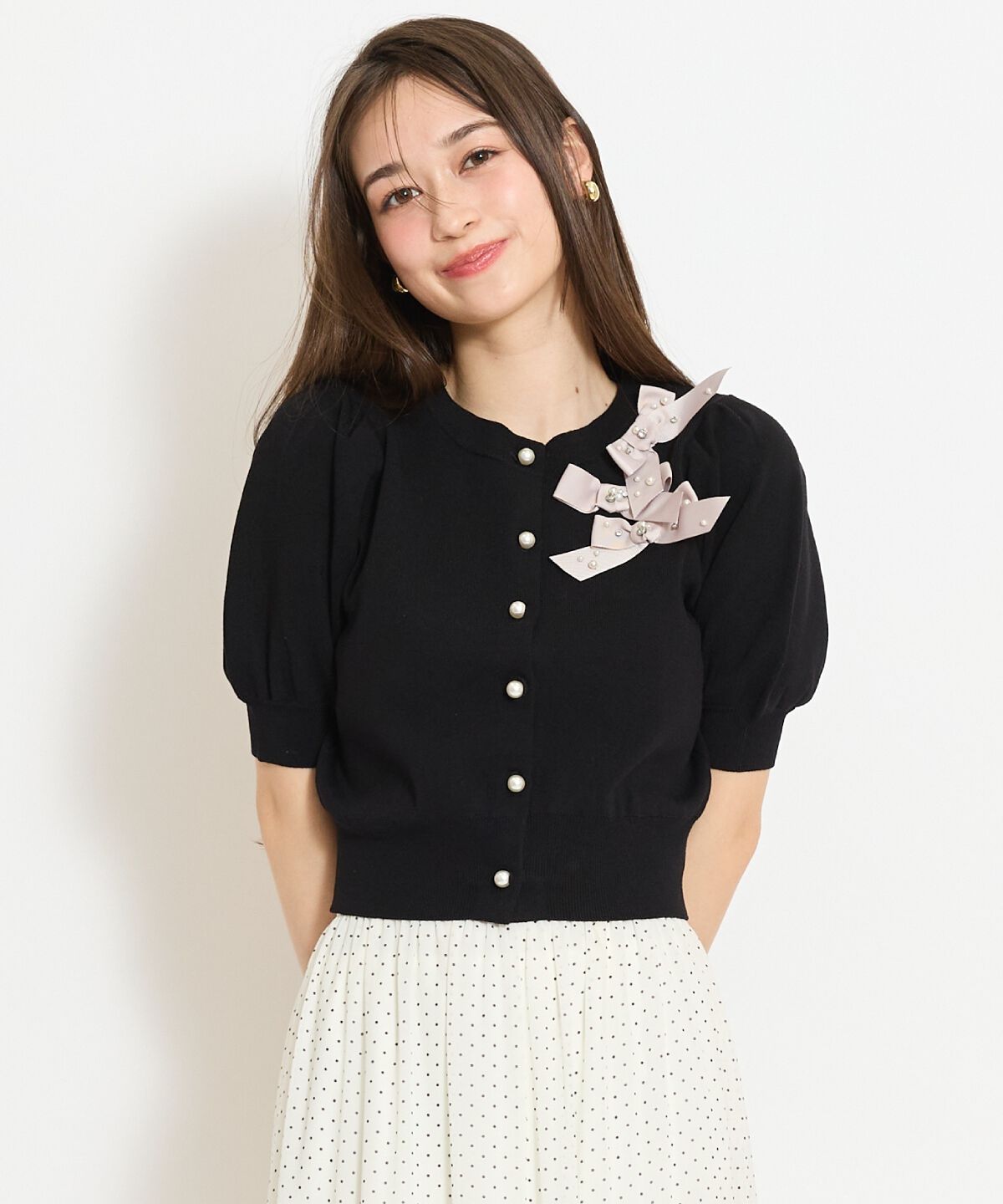 WILLSELECTION「リボンデコレーションカーディガン」|カーディガン|