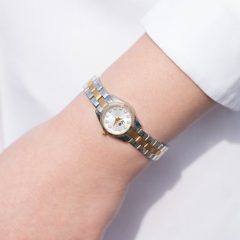 ICE-WATCH「〈ICE-WATCH(ｱｲｽｳｫｯﾁ)〉ICE mini ｼﾙﾊﾞｰｺﾞｰﾙﾄﾞ 19mm」|腕時計|