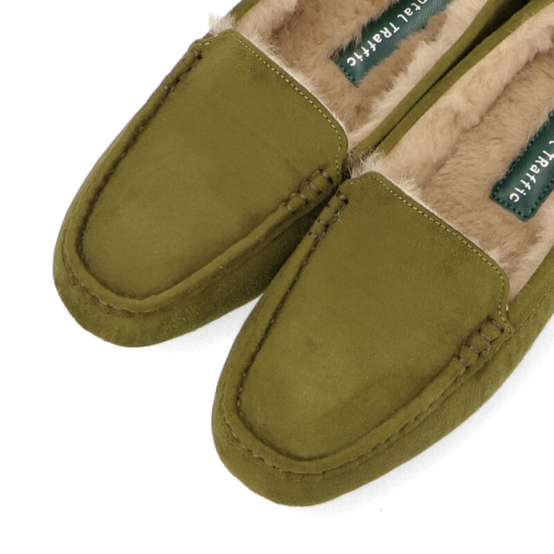 WA Oriental TRaffic「【累計5万足突破】 もこもこ ムートンシューズ /12311 モカシン フェイク ファー 再入荷 フラット」|パンプス|