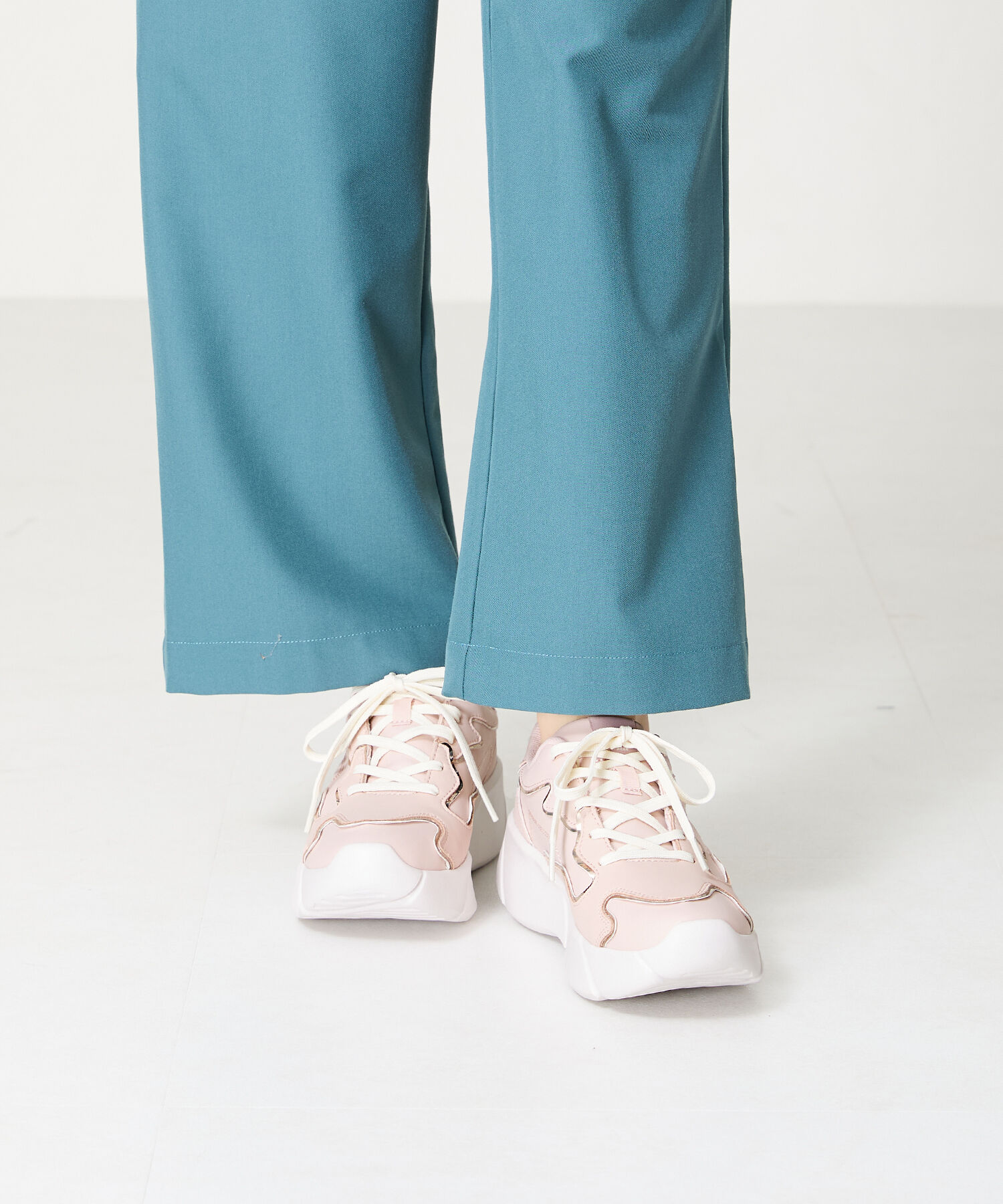 ORiental TRaffic「【トレンド】メタリックライン厚底スニーカー/OT3727」|スニーカー|