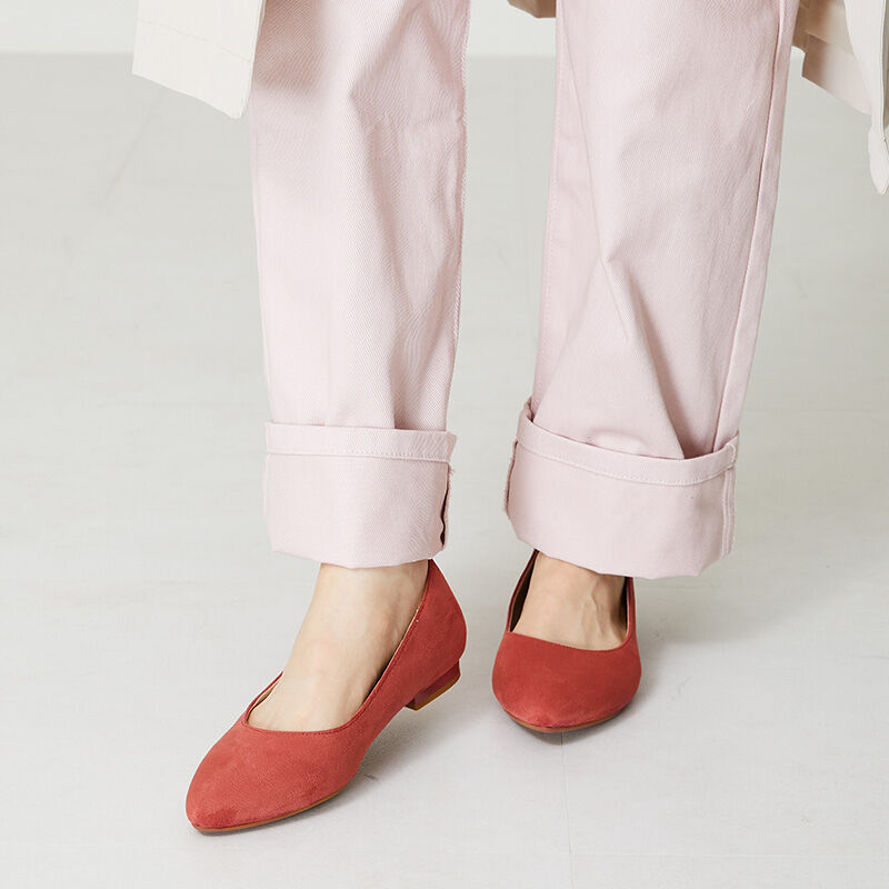 ORiental TRaffic「【跳べるパンプス/シリーズ累計１５０万足突破】プレーン フラット ヒール/R-3212 パンプス」|パンプス|PINK