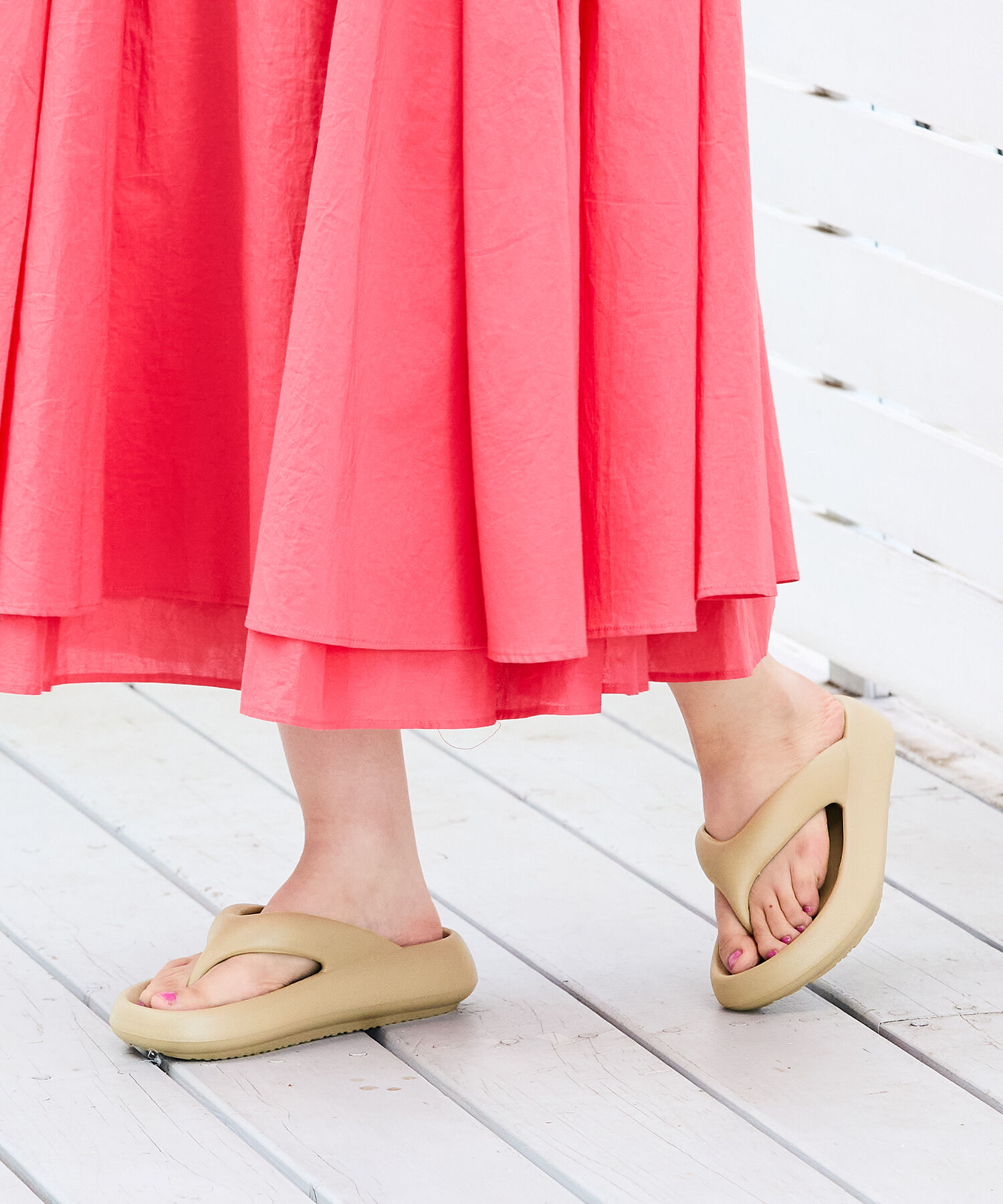 ORiental TRaffic「【リカバリーサンダル】パデットトングサンダル/OT3219 トング サンダル 人気 売れてる トレンド 軽い」|サンダル|