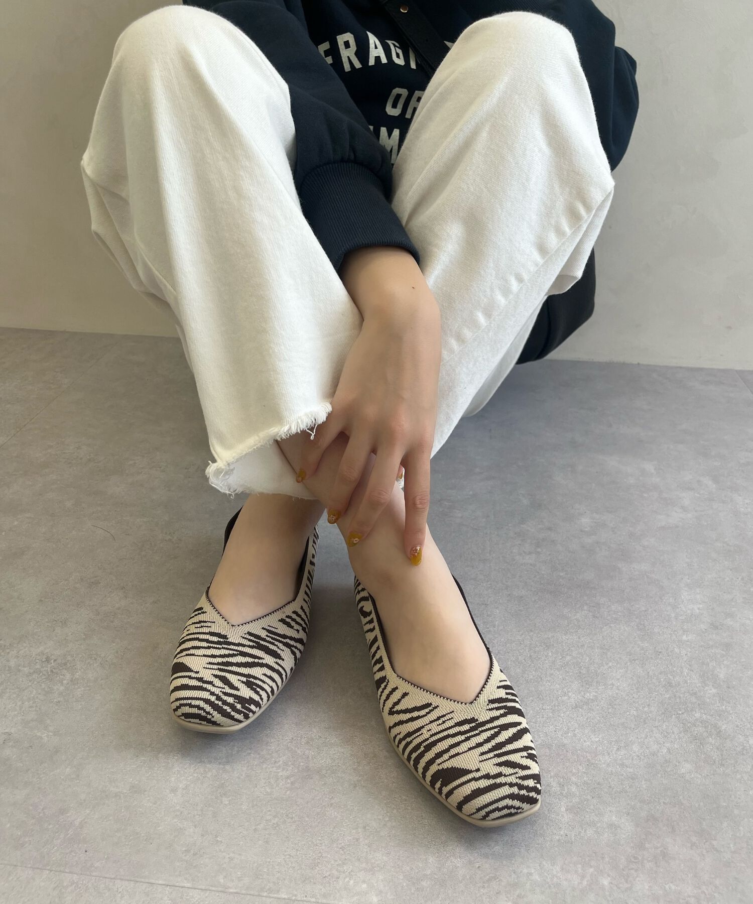 ORiental TRaffic「【洗濯OK】 ニット パンプス /R-3215 軽量 フラット ニット 通気性 柔らかい」|パンプス|