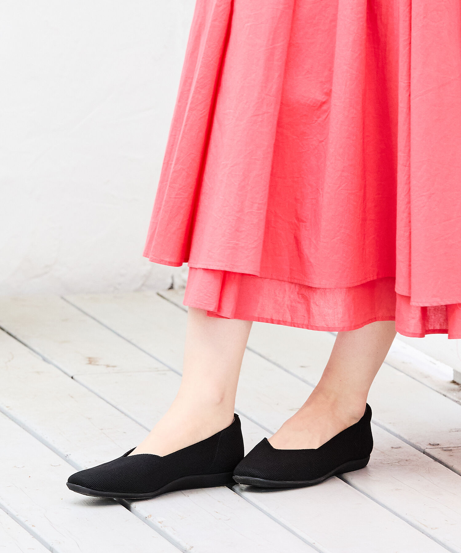 ORiental TRaffic「【洗濯OK】 ニット パンプス /R-3215 軽量 フラット ニット 通気性 柔らかい」|パンプス|