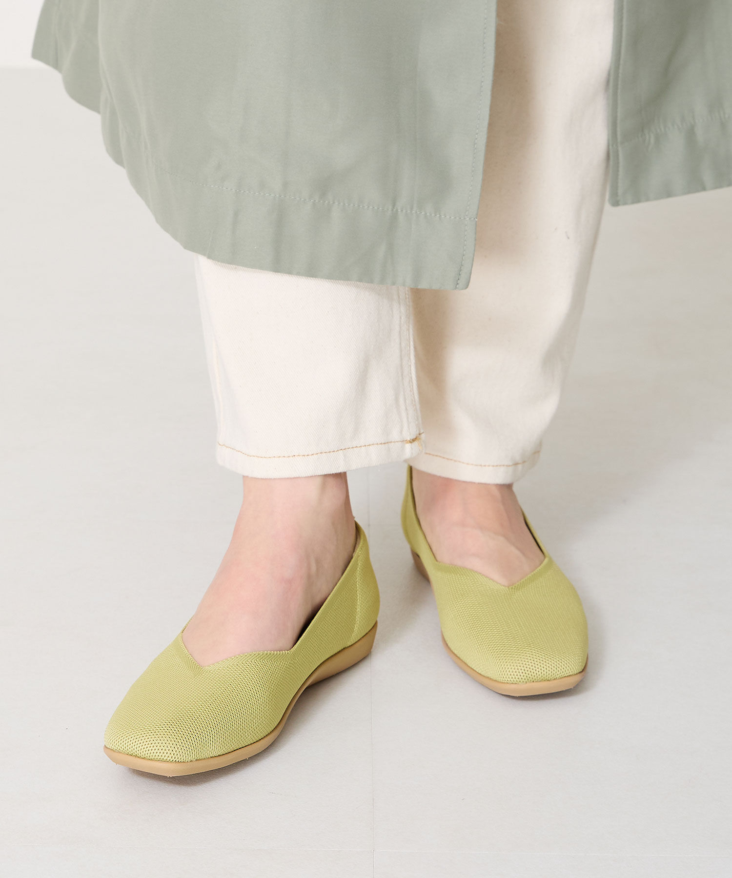 ORiental TRaffic「【洗濯OK】 ニット パンプス /R-3215 軽量 フラット ニット 通気性 柔らかい」|パンプス|