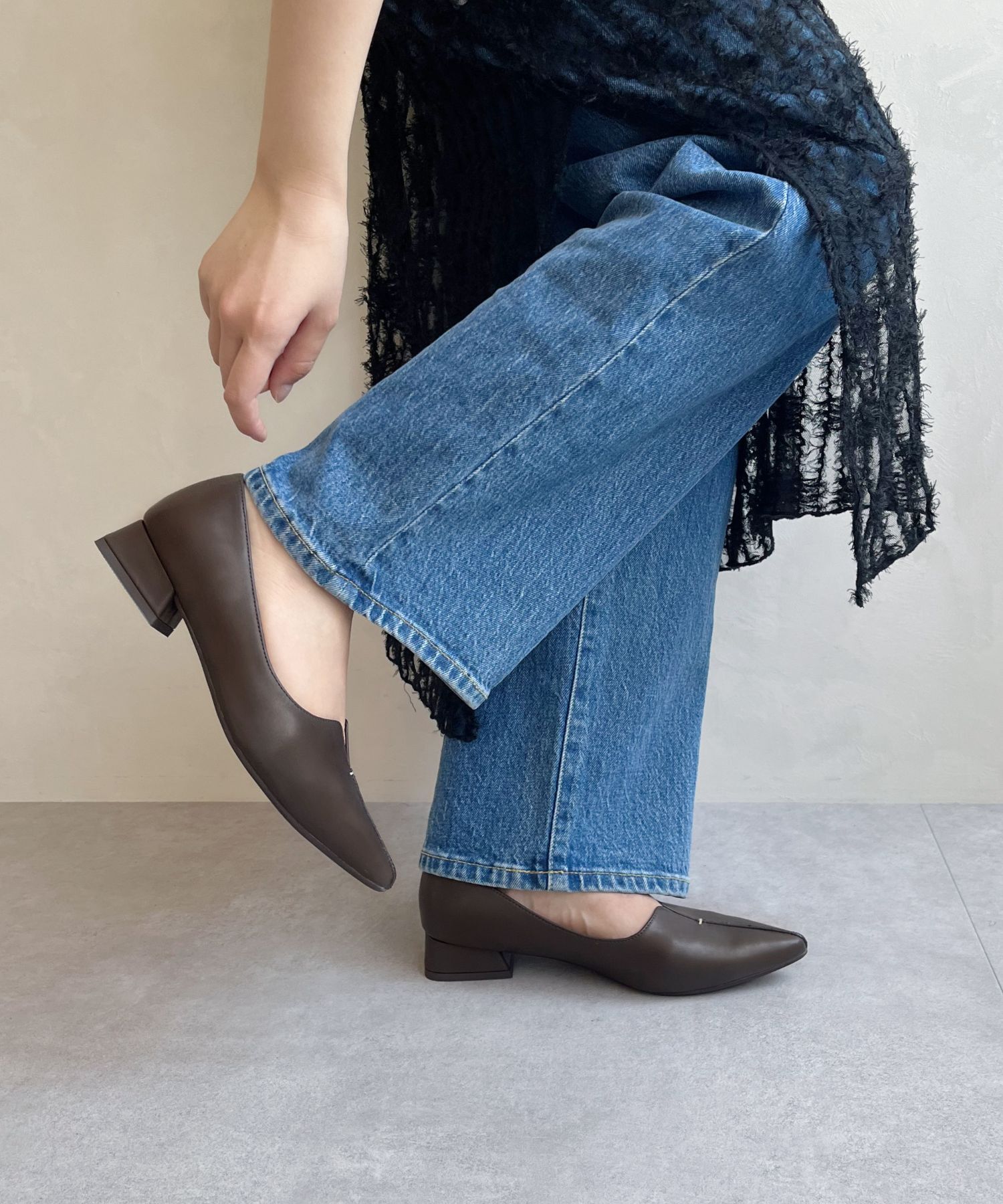 ORiental TRaffic「【WEB限定/累計2万足突破】フレア ヒール ポインテッドトゥ パンプス /45301 ヒール2.8ｃｍ 通勤靴 」|パンプス|