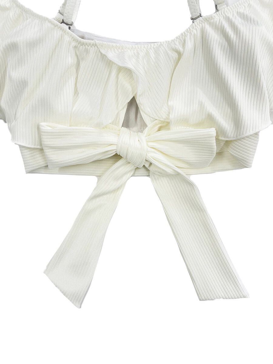 PEAK&PINE「無地オフショルダーワンピ見えビキニ」|ビキニ|