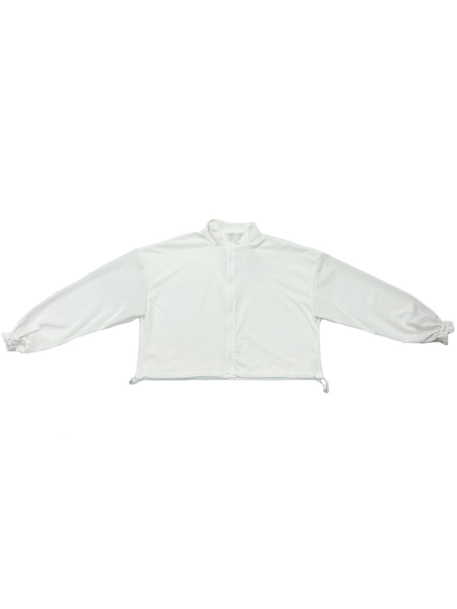 ALBOVE「【お水OK！ウェア】クロップド丈UPF15UVカットスタンドネックトップス/ジャケット」|スポーツ|