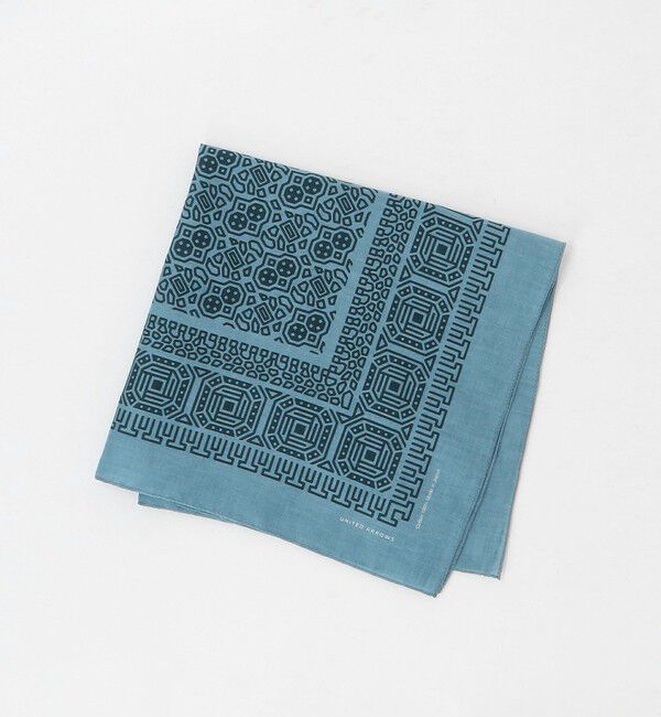 UNITED ARROWS「ジオメトリック バンダナ」|ハンカチ|COBALT