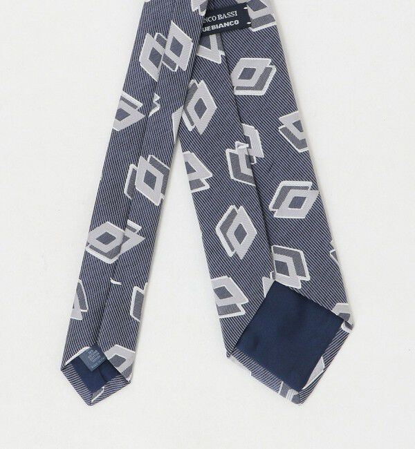 UNITED ARROWS「＜FRANCO BASSI＞ ネイビー スクエア ジャガード ネクタイ」|ネクタイ・蝶ネクタイ|