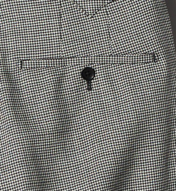 UNITED ARROWS「ハウンドトゥース  サイドアジャスター １プリーツ スラックス」|スラックス|