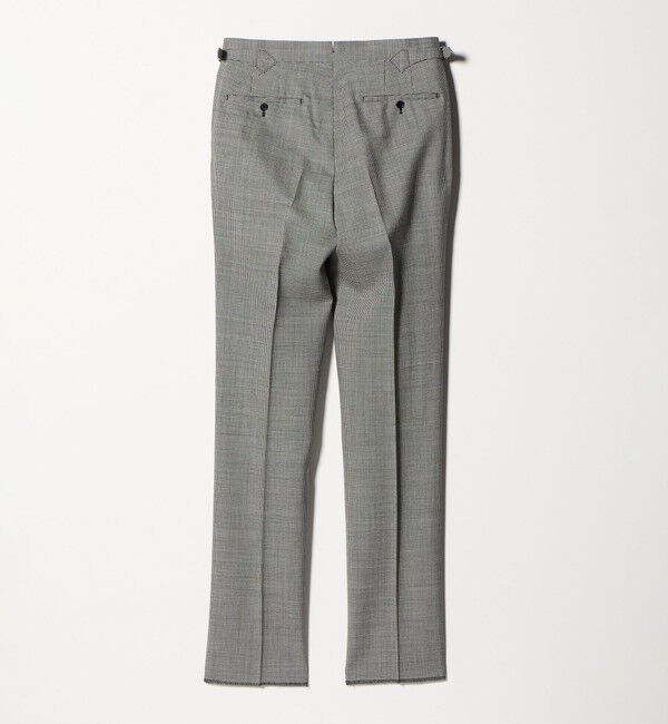 UNITED ARROWS「ハウンドトゥース  サイドアジャスター １プリーツ スラックス」|スラックス|