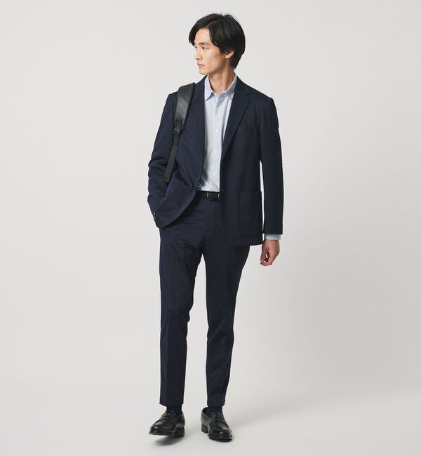 UNITED ARROWS「タイプライター ストライプ セミワイドカラーシャツ COMFORT EASY-MODEL　抗菌防臭」|シャツ・ブラウス|