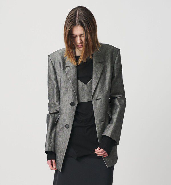 AEWEN MATOPH「＜AEWEN MATOPH＞ウールリネン ウエストシェイプジャケット」|テーラードジャケット|