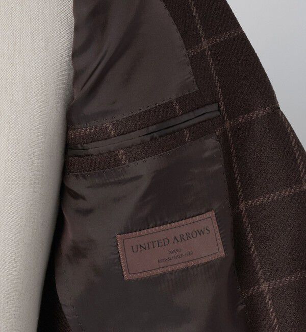 UNITED ARROWS「ブークレ ウィンドウペン シングル 3ボタン テーラードジャケット CーMODEL」|テーラードジャケット|
