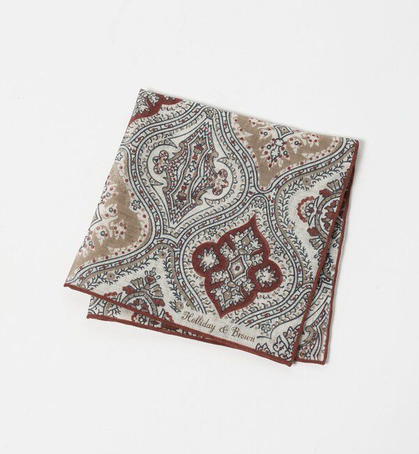 UNITED ARROWS「＜HOLLIDAY＆BROWN＞ペイズリー ポケットチーフ」|ハンカチ|MD.BROWN