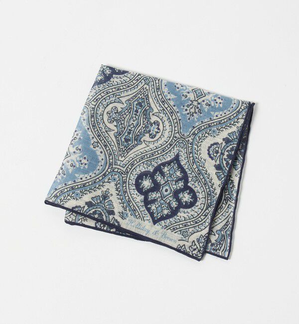 UNITED ARROWS「＜HOLLIDAY＆BROWN＞ペイズリー ポケットチーフ」|ハンカチ|NAVY