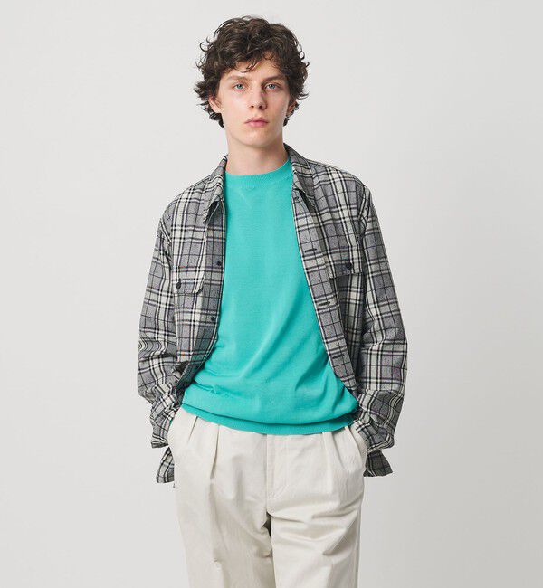 UNITED ARROWS「ネップクロス グレンチェック ユーティリティシャツ」|シャツ・ブラウス|