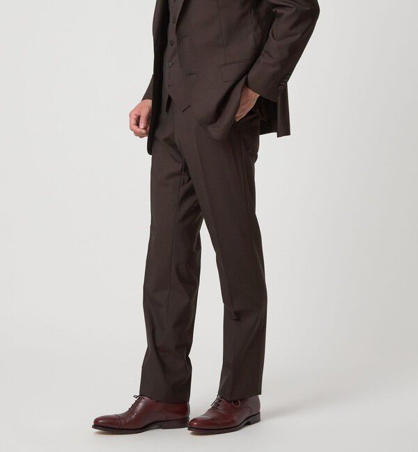 UNITED ARROWS green label relaxing「REDA トロピカル 無地 スリム ノープリーツ スーツパンツ」|スーツ|DK.BROWN