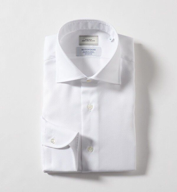 UNITED ARROWS green label relaxing「MADE BY HITOYOSHI ツイル ワイドカラー ドレスシャツ」|シャツ・ブラウス|