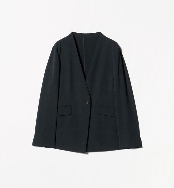 UNITED ARROWS green label relaxing「［size SHORTあり］サラフール ノーラペル ジャケット ストレッチ 接触冷感 UVカット」|ノーカラージャケット|