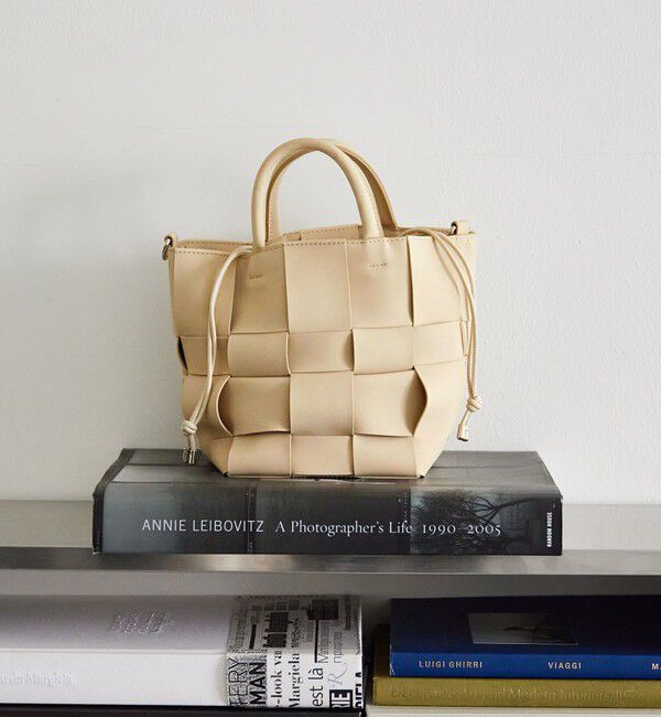 UNITED ARROWS green label relaxing「2WAY 編込み 巾着 トートバッグ / ショルダーバッグ」|ショルダー・メッセンジャー|