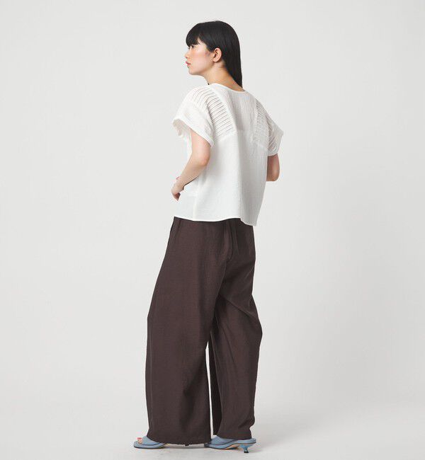 EMMEL REFINES「＜EMMEL REFINES＞EM ピンタック キーネック ブラウス」|シャツ・ブラウス|