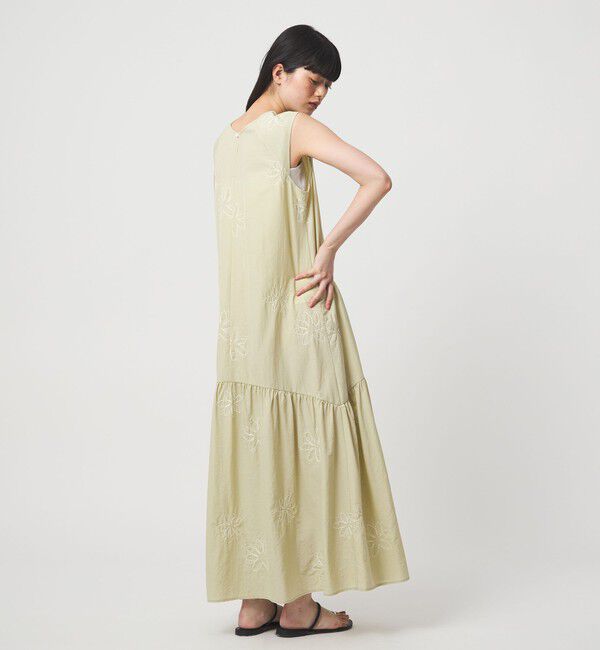 EMMEL REFINES「＜EMMEL REFINES＞EM フラワーシシュウ キリカエ ギャザー ワンピース」|ワンピース|