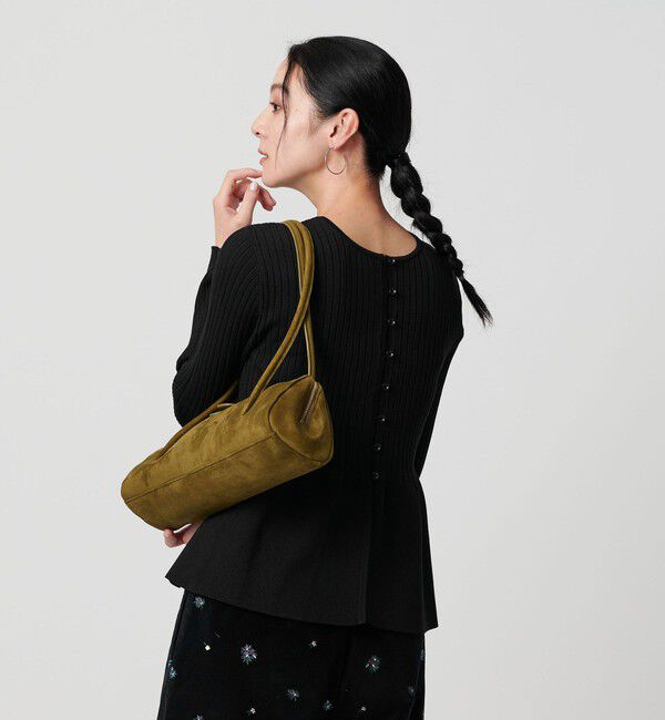BEAUTY&YOUTH UNITED ARROWS「【WEB限定 Wardrobe DAILY MINIMAL】ペプラム2WAY リブニットプルオーバー ウォッシャブル」|ニット・セーター|BLACK