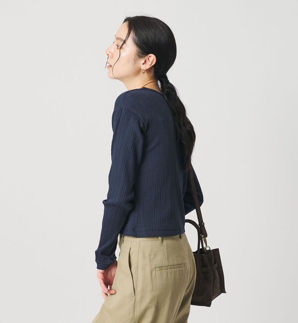 BEAUTY&YOUTH UNITED ARROWS「【WEB限定】ランダムリブ ヘンリーネック スナッププルオーバー」|Tシャツ・カットソー|