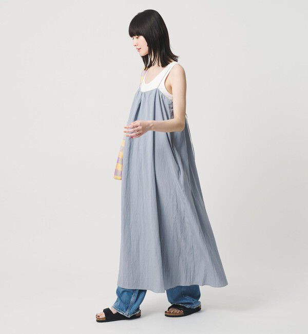 BEAUTY&YOUTH UNITED ARROWS「ギャザー ロングキャミソール ワンピース ウォッシャブル」|ワンピース|