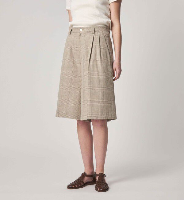 STEVEN ALAN「＜Steven Alan＞チェック ショート パンツ」|キュロット|BEIGE