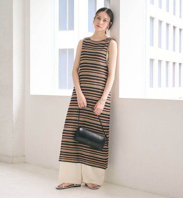 BEAUTY&YOUTH UNITED ARROWS「コットン メッシュ ボーダーワンピース」|ワンピース|