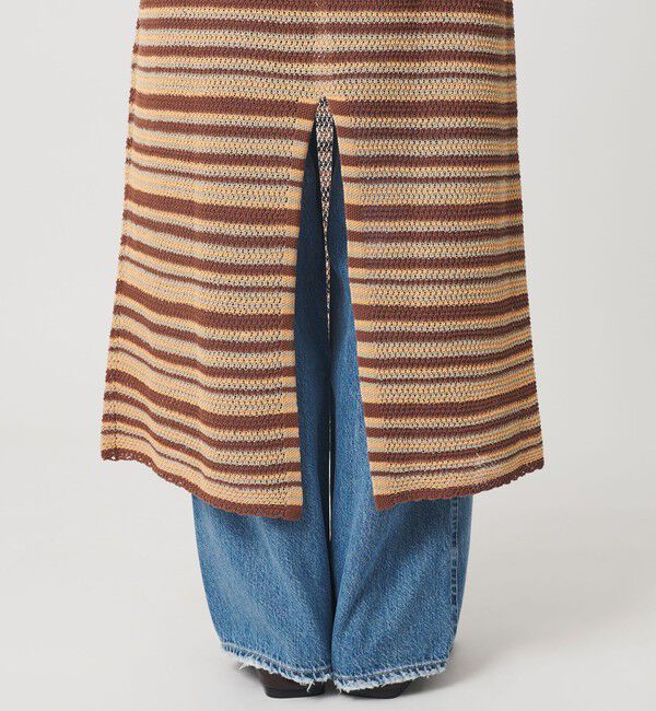 BEAUTY&YOUTH UNITED ARROWS「コットン メッシュ ボーダーワンピース」|ワンピース|