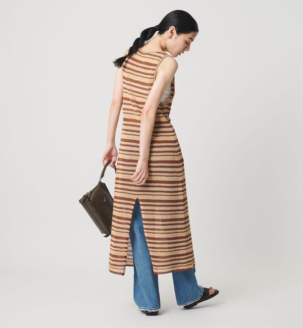 BEAUTY&YOUTH UNITED ARROWS「コットン メッシュ ボーダーワンピース」|ワンピース|