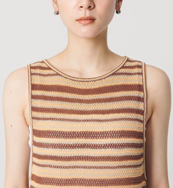 BEAUTY&YOUTH UNITED ARROWS「コットン メッシュ ボーダーワンピース」|ワンピース|