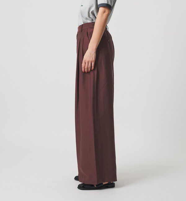 BEAUTY&YOUTH UNITED ARROWS「セルロースナイロン ツイル タック ワイドパンツ ウォッシャブル」|その他|