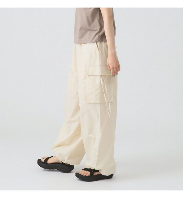 Ray BEAMS 「ストラップ カーゴ ワイド パンツ」|チノ|