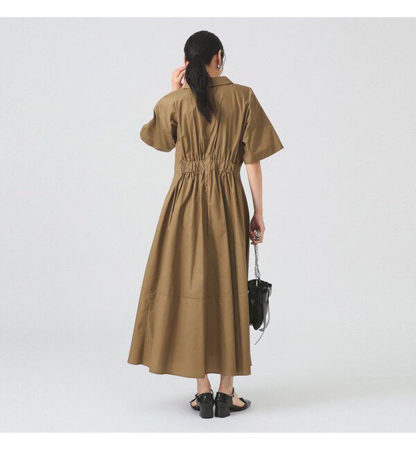 Ray BEAMS 「タック ウエスト シャツ ワンピース」|ワンピース|