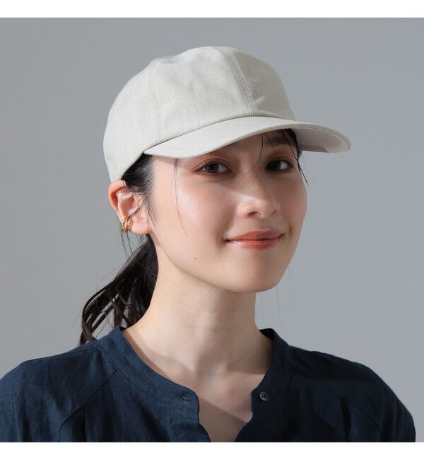 Demi-Luxe BEAMS 「〈WOMEN〉KIJIMA TAKAYUKI / リネン 6パネル キャップ」|ハット|BEIGE