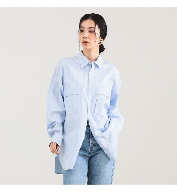 Demi-Luxe BEAMS 「【別注】:colon / スビンコットン ストライプ シャツ」|シャツ・ブラウス|