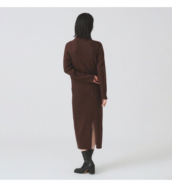 Ray BEAMS 「リブ ニット ポロ ワンピース」|ワンピース|