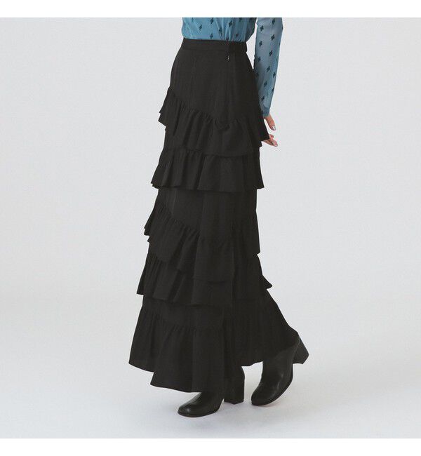 Ray BEAMS 「アシンメトリー フリル ティアード スカート」|スカート|