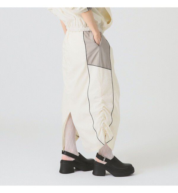 Ray BEAMS 「レース キリカエ トラック スカート」|スカート|